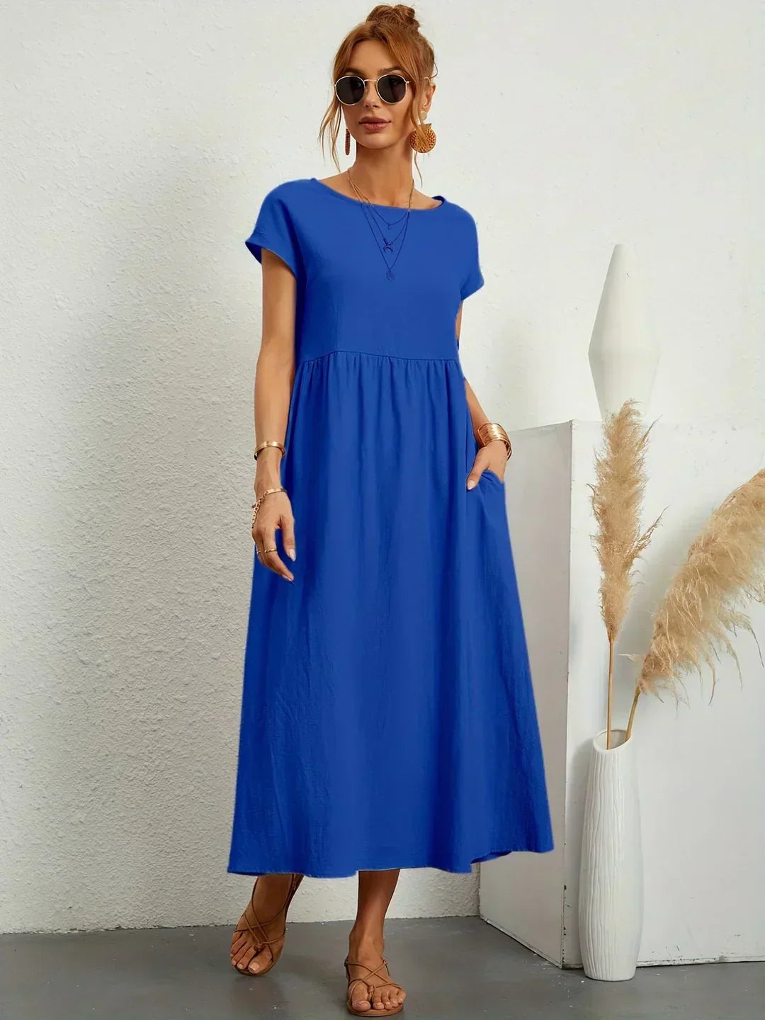 Calira – Midi-Baumwollkleid