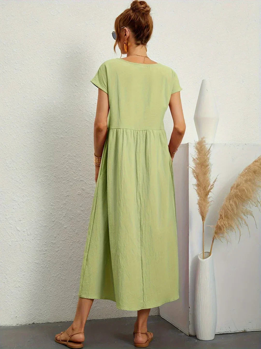 Calira – Midi-Baumwollkleid