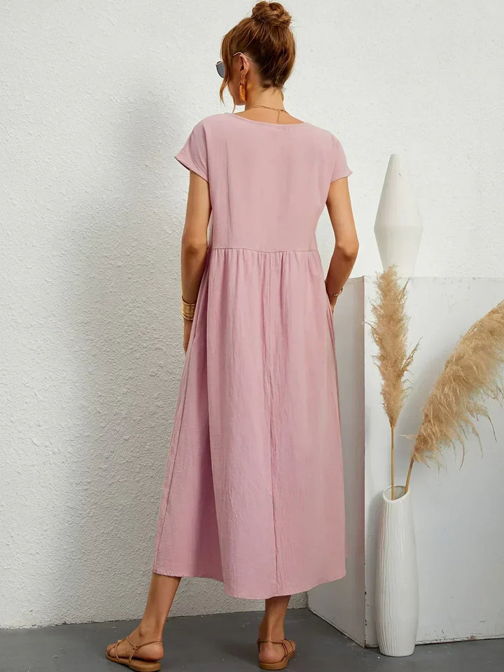 Calira – Midi-Baumwollkleid