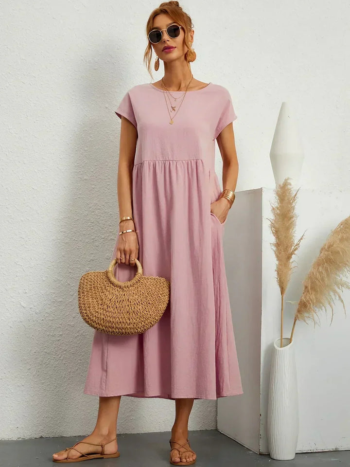 Calira – Midi-Baumwollkleid