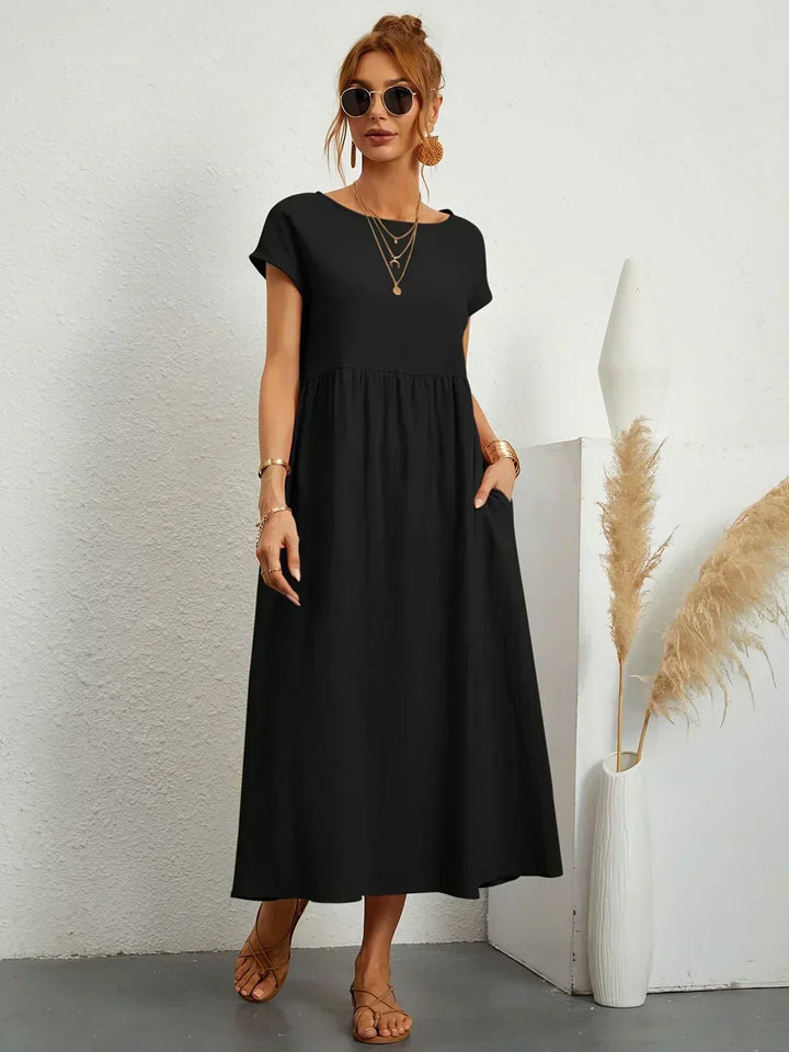 Calira – Midi-Baumwollkleid