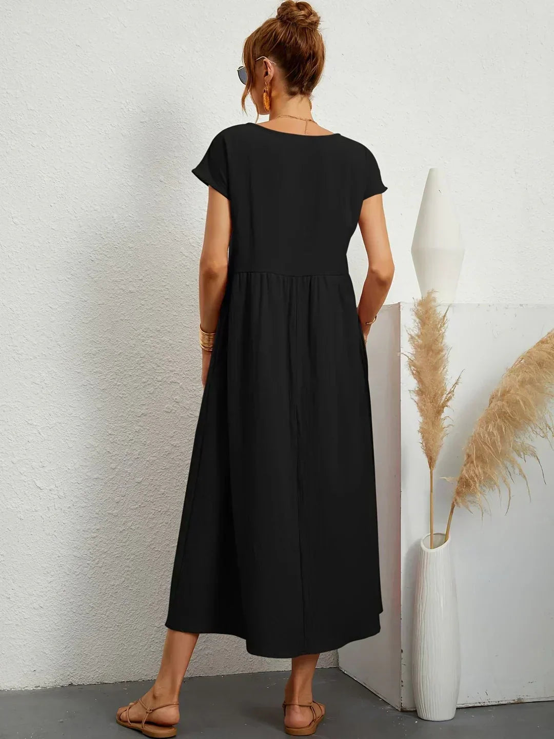 Calira – Midi-Baumwollkleid