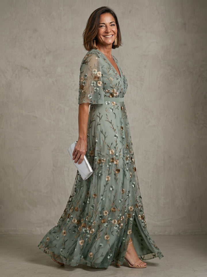 Soreva – floral besticktes Tüllkleid