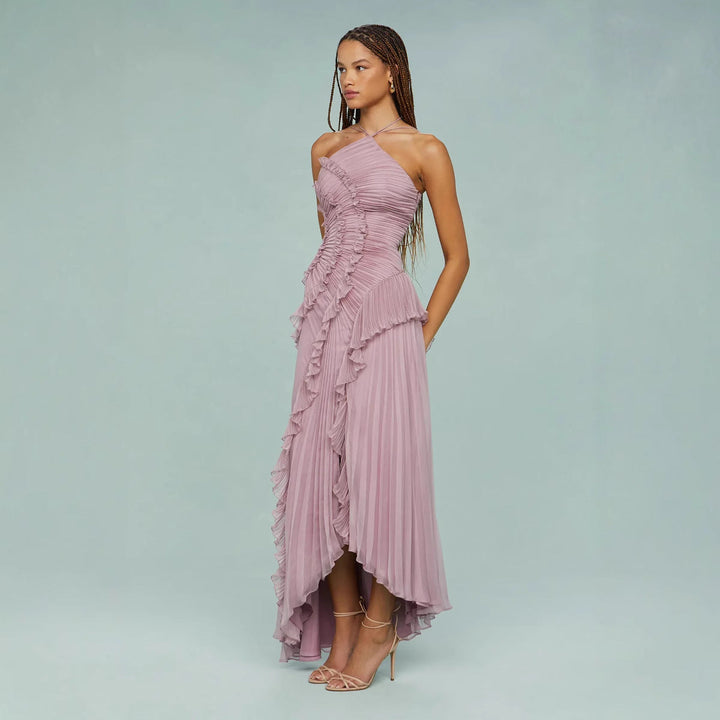 Ilyra – Drapiertes Oberteil, gewebtes Kleid
