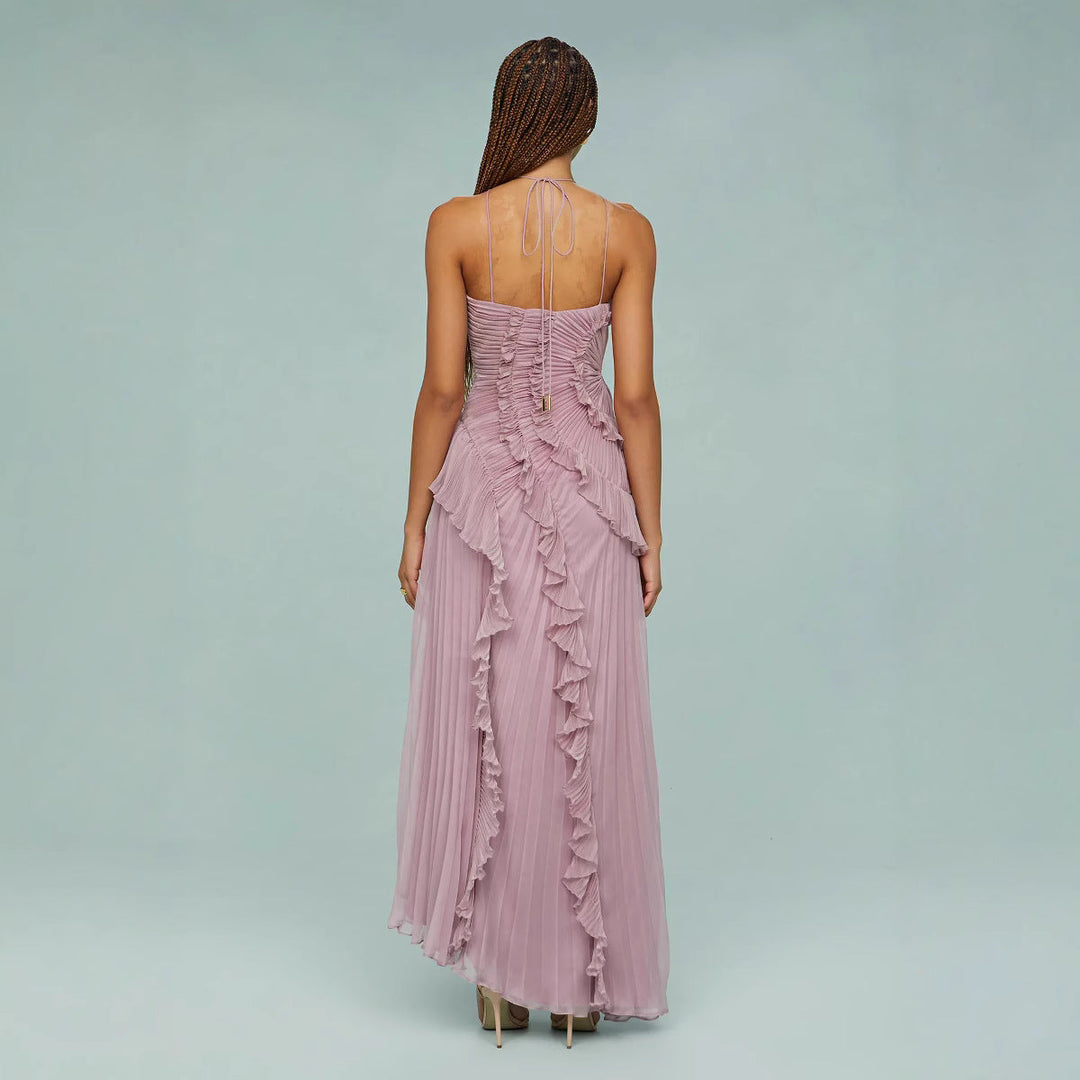 Ilyra – Drapiertes Oberteil, gewebtes Kleid