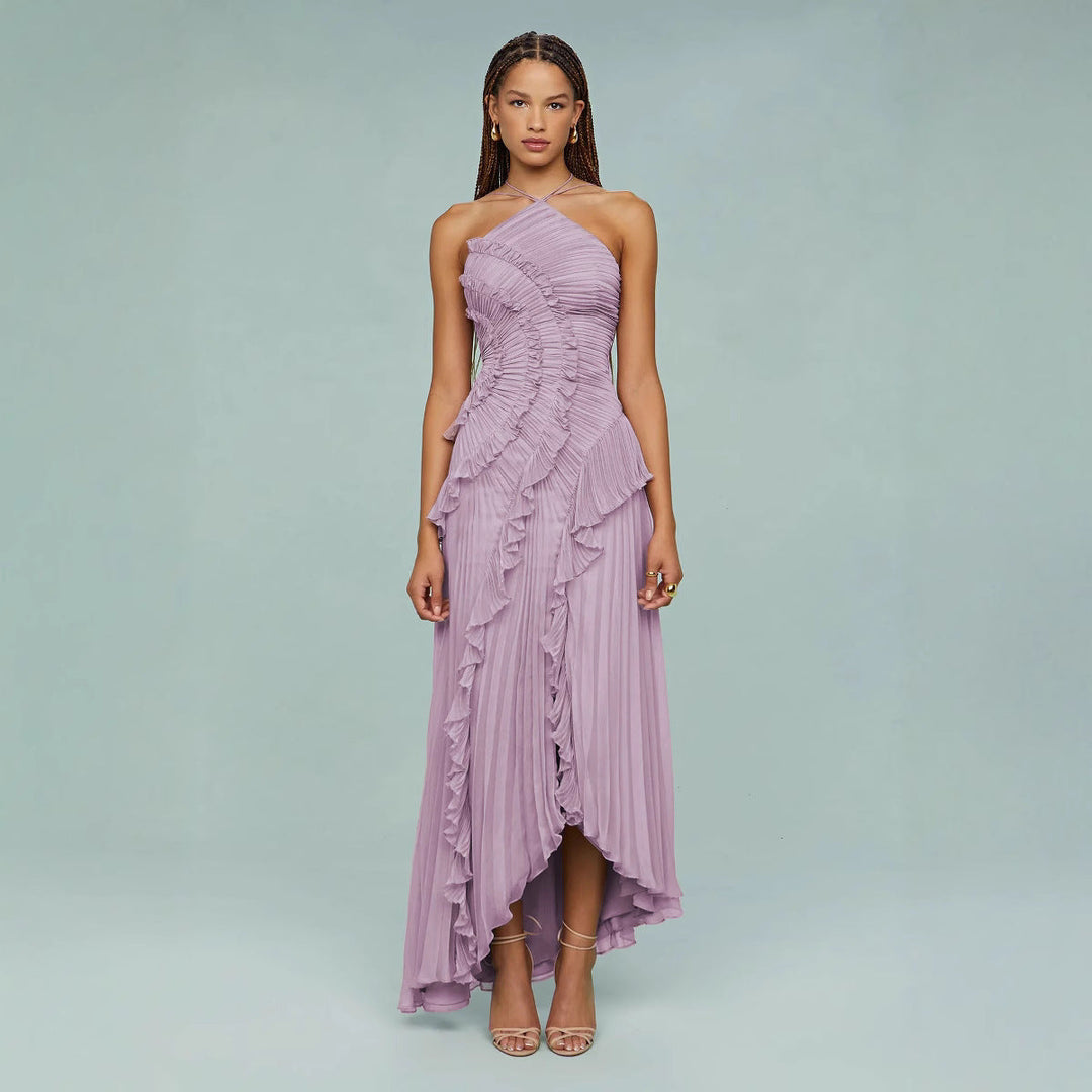 Ilyra – Drapiertes Oberteil, gewebtes Kleid