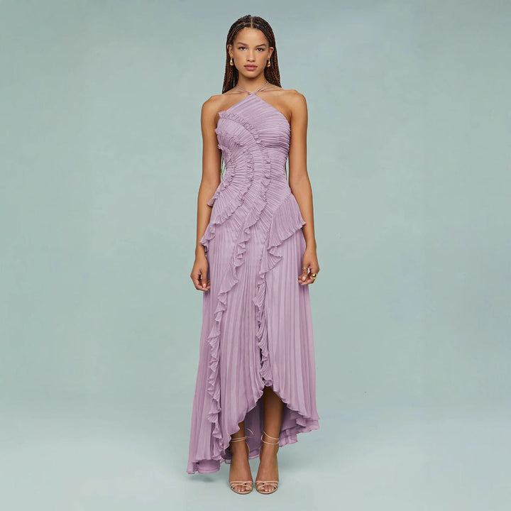Ilyra – Drapiertes Oberteil, gewebtes Kleid