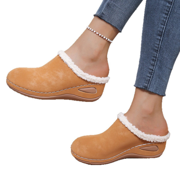Mireva – weiter Zehenbereich, Fellfutter-Sandalen
