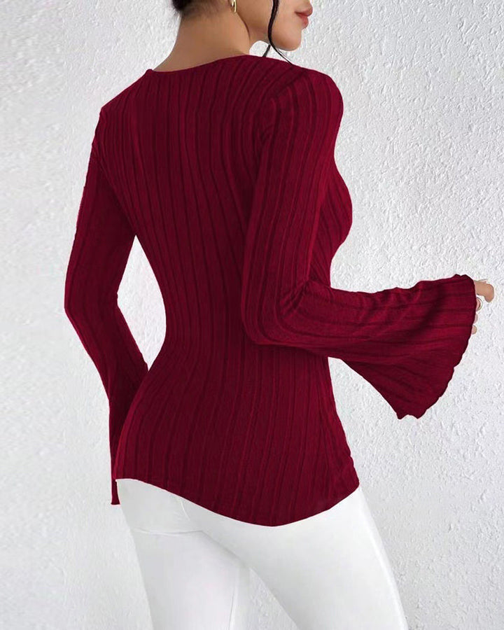 Kivara – Glockenärmel-Stricktop