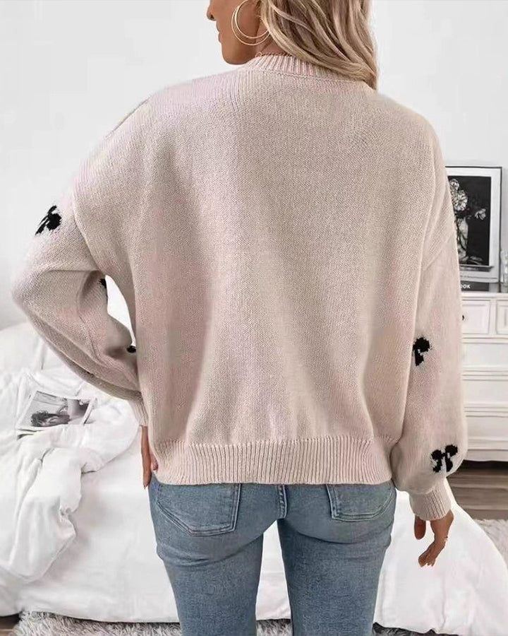 Novira – Strickpullover mit Allover-Schleifenmotiv