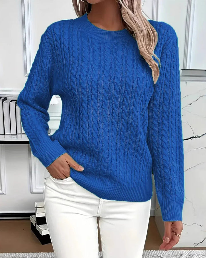Noreya – Pullover mit Rundhalsausschnitt und Zopfstrick