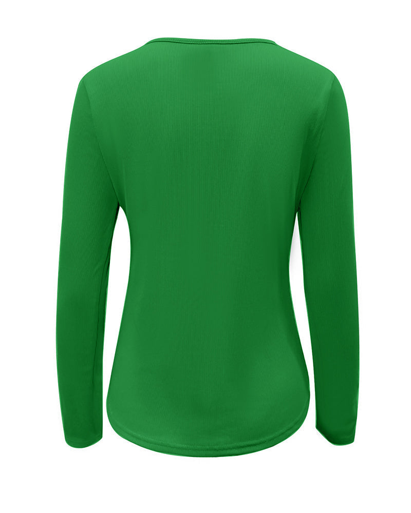 Novira – Halbreißverschluss-Jersey-Stricktop