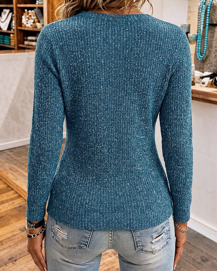 Oryna – Wickelfront-Strickpullover