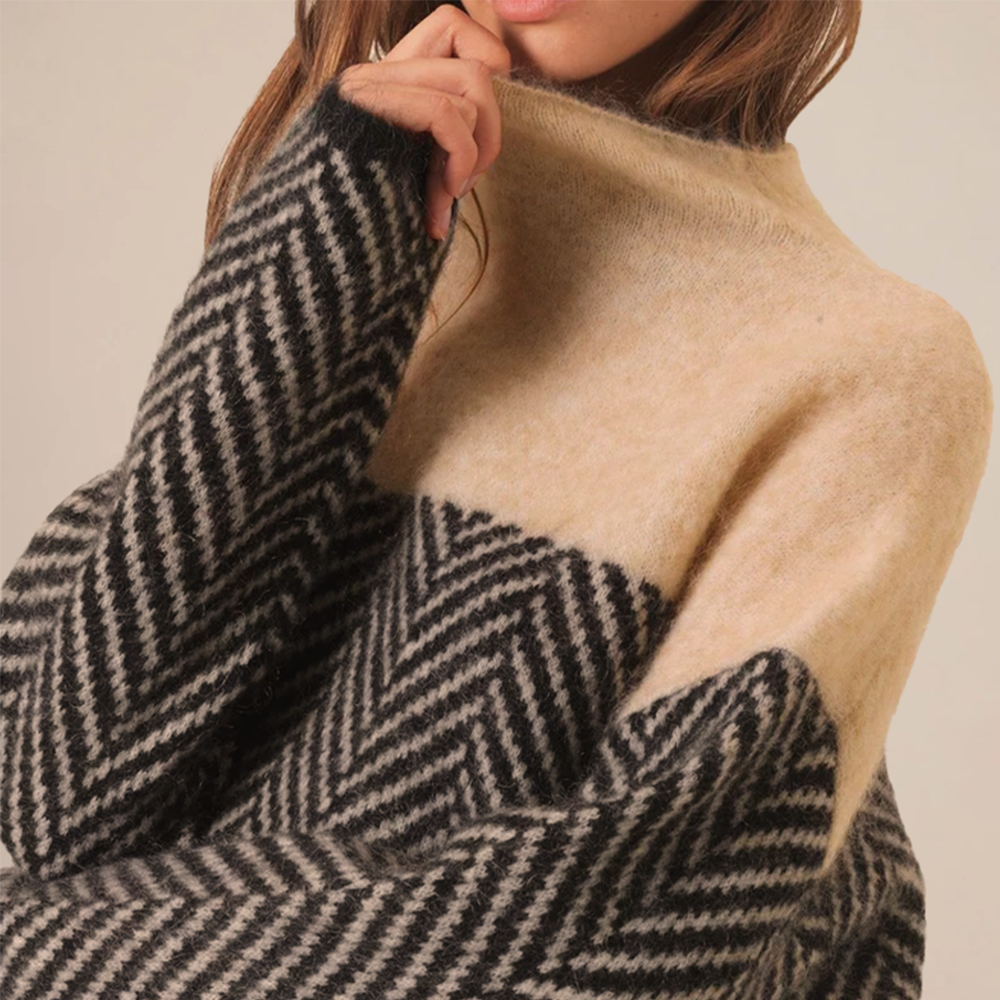 Lyrisa – Zopfmuster-Strickpullover