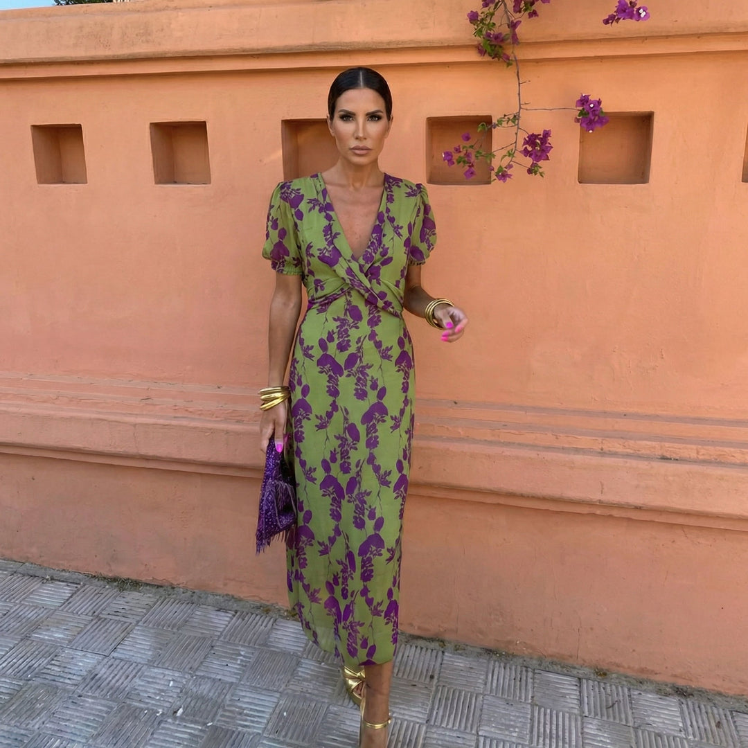 Mireli – puffärmelig bedrucktes Sommerkleid