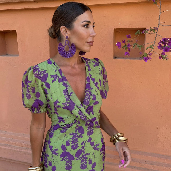 Mireli – puffärmelig bedrucktes Sommerkleid