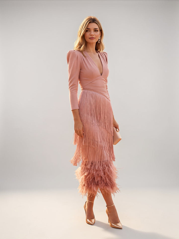 Solyne – Kleid mit kaskadierenden Fransen
