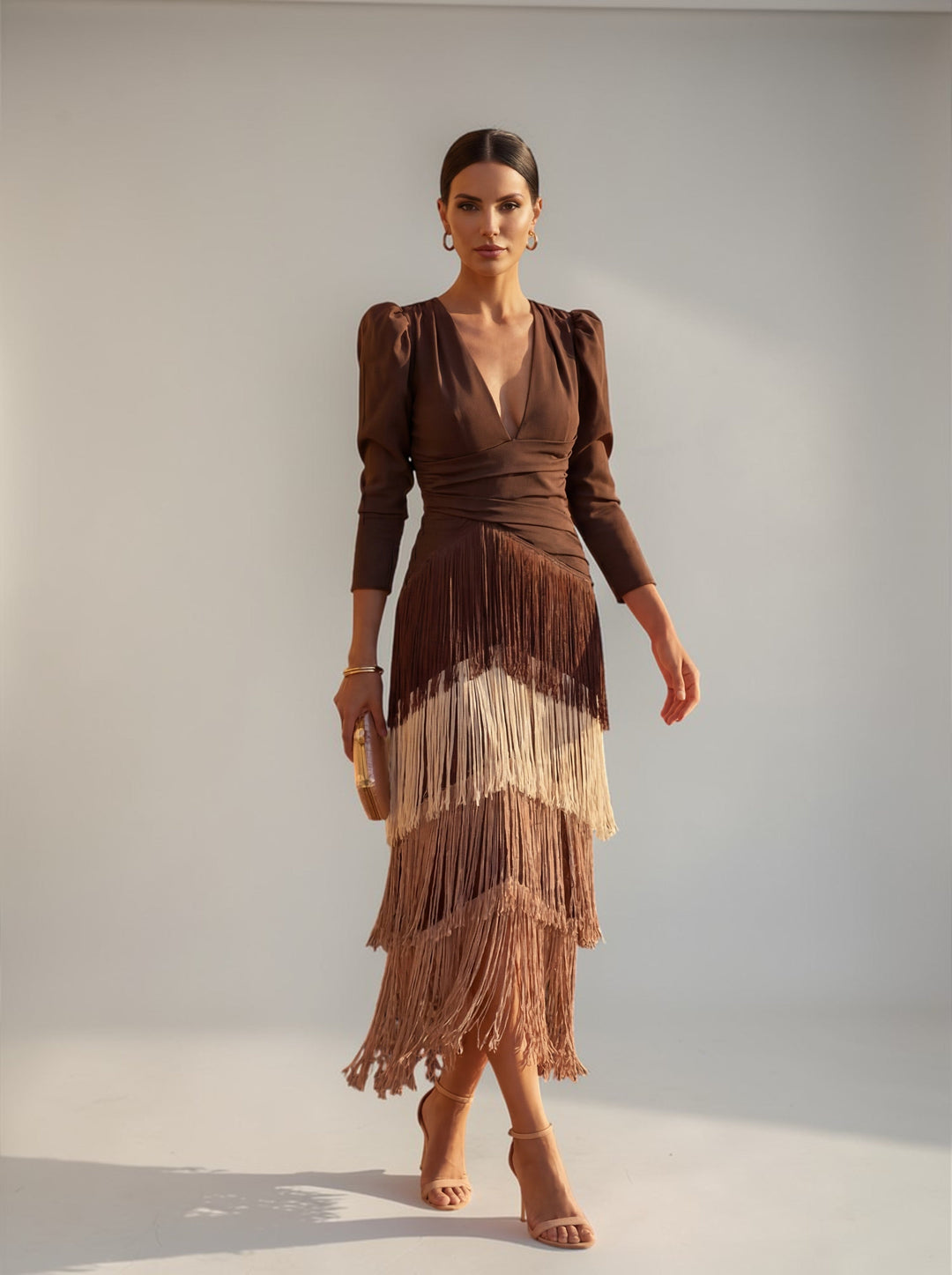 Solyne – Kleid mit kaskadierenden Fransen