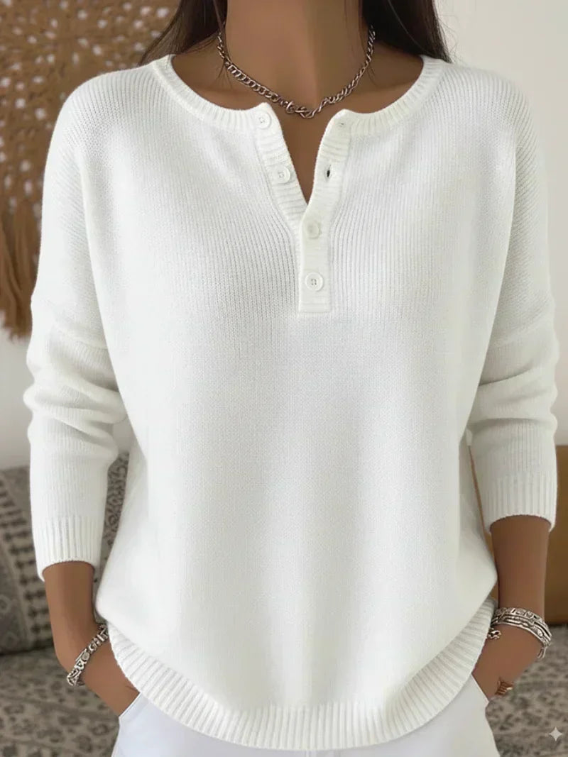 Noreva – Henley-Knopfleisten-Strickpullover
