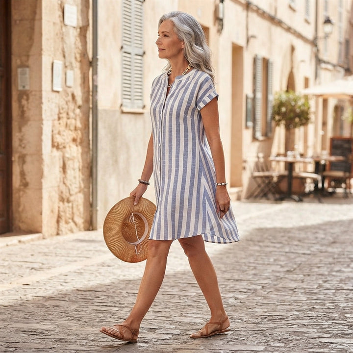 Rivela – Gestreiftes Hemdkleid