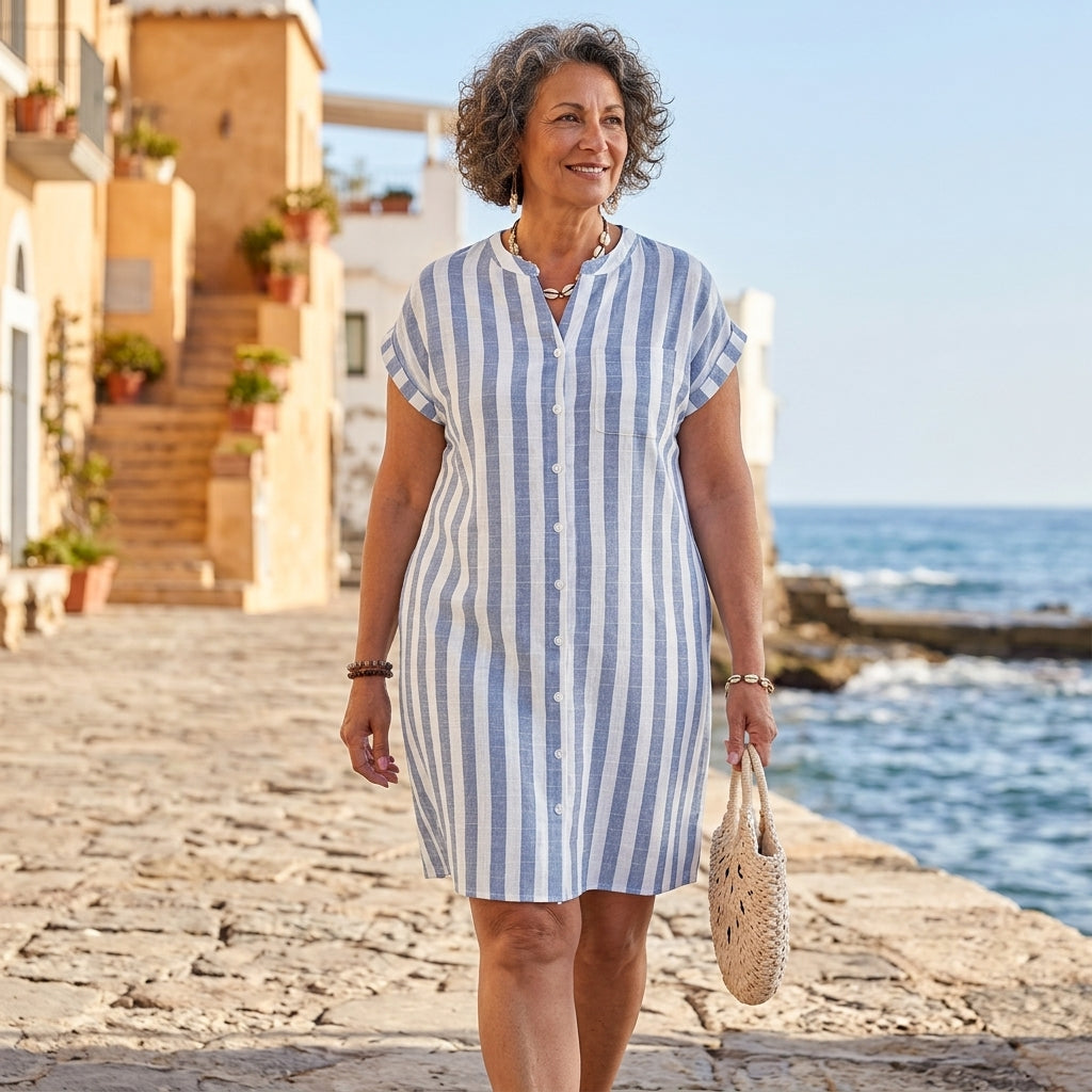 Rivela – Gestreiftes Hemdkleid