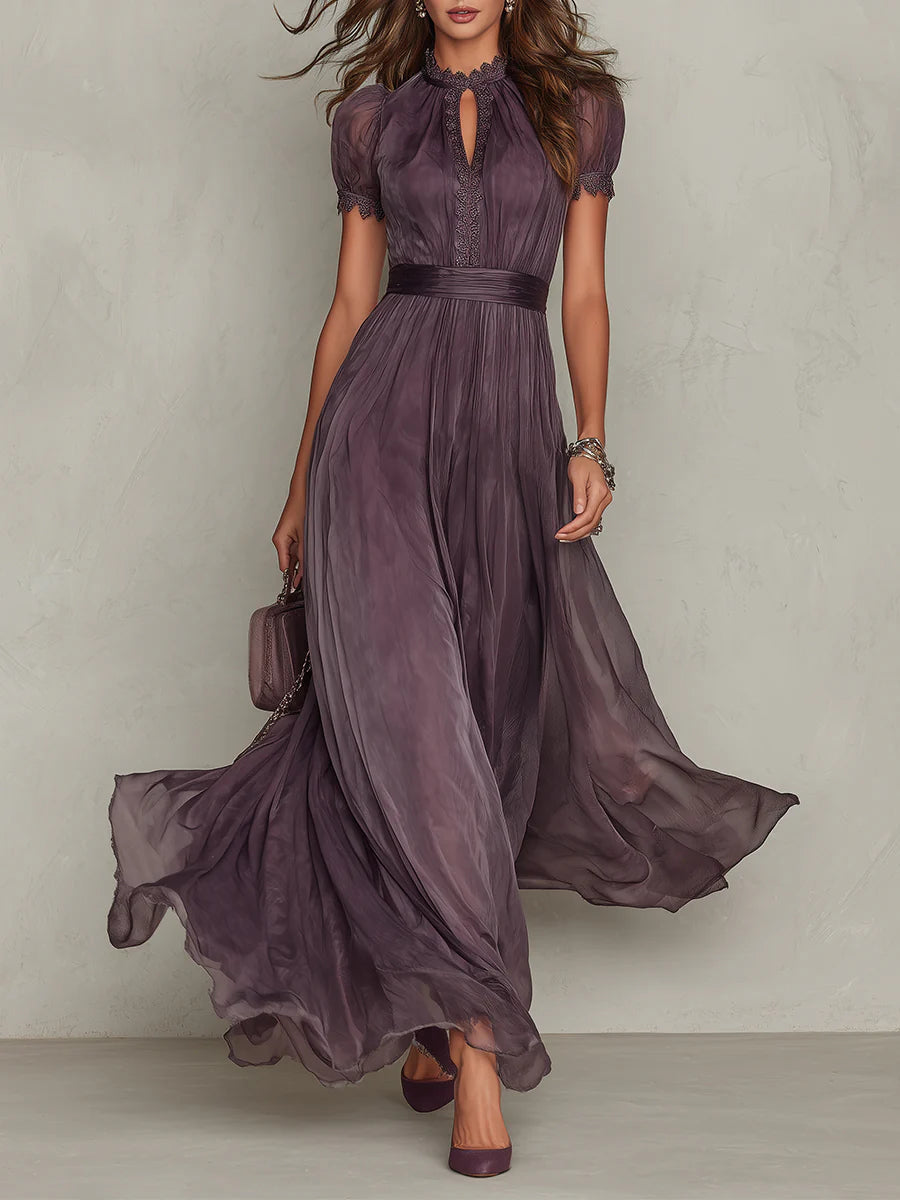 Mireva – Chiffonkleid mit Tropfenausschnitt