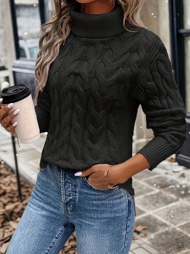 Tavina – Hochkragen-Strickpullover