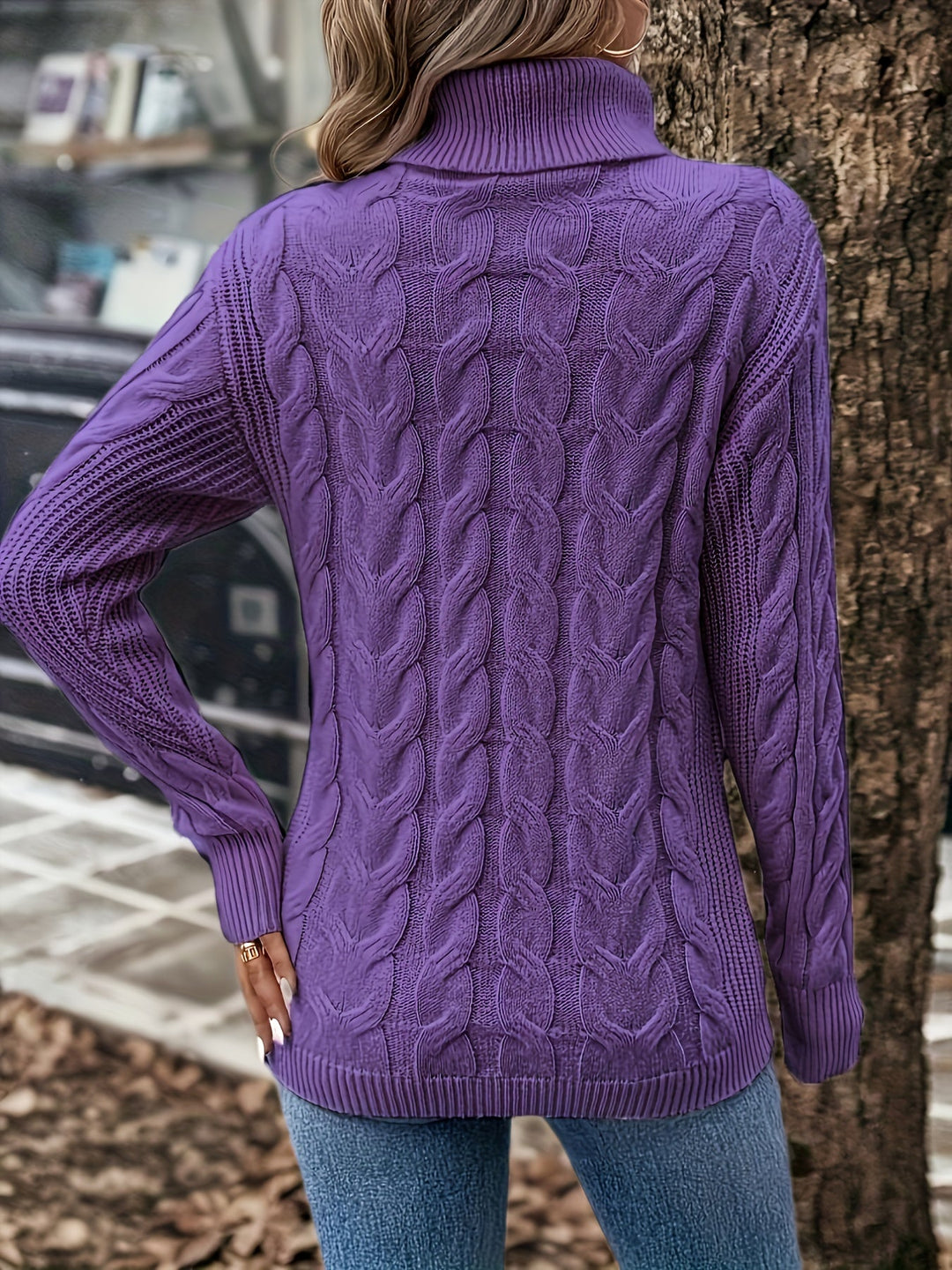 Tavina – Hochkragen-Strickpullover