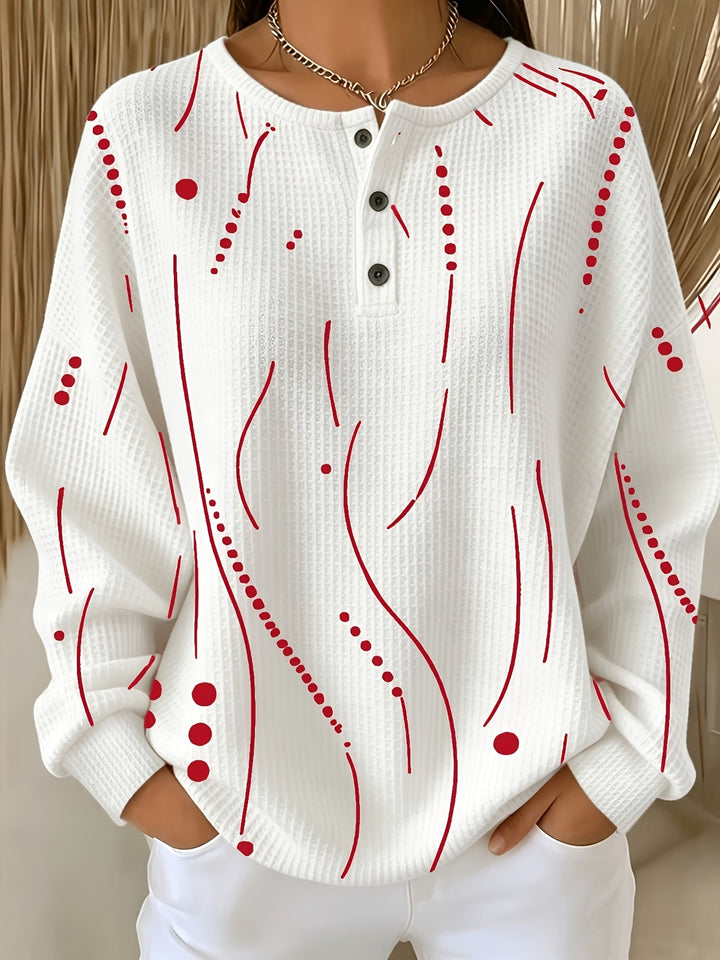 Calira – Gepunktetes Waffelstricktop