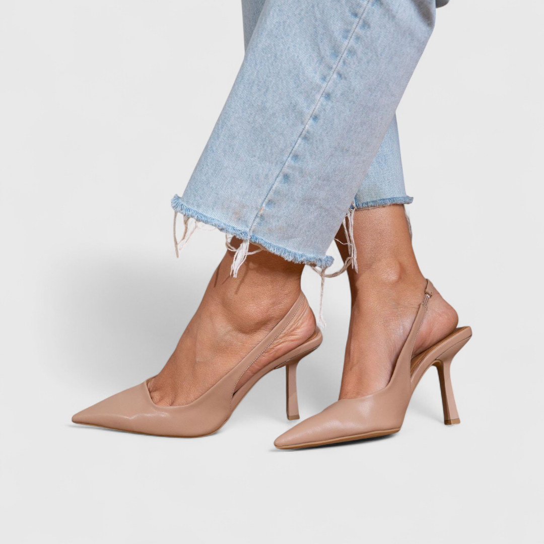 Nerixa – Slingpumps-Satinabsätze