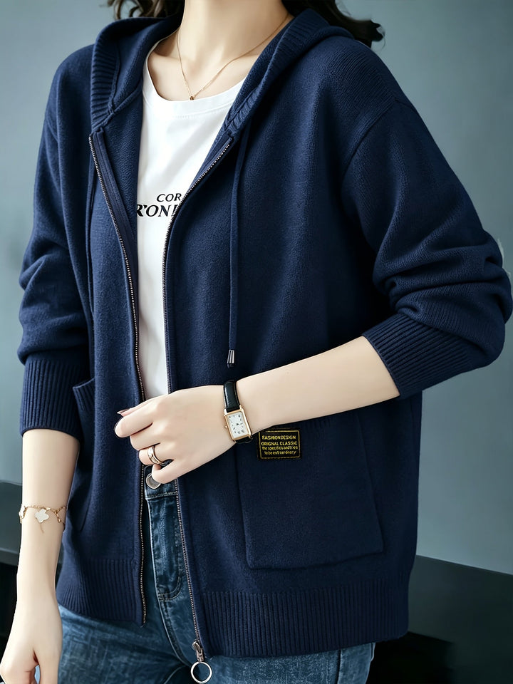 Rilena – Kapuzen-Strickjacke mit Kordelzug