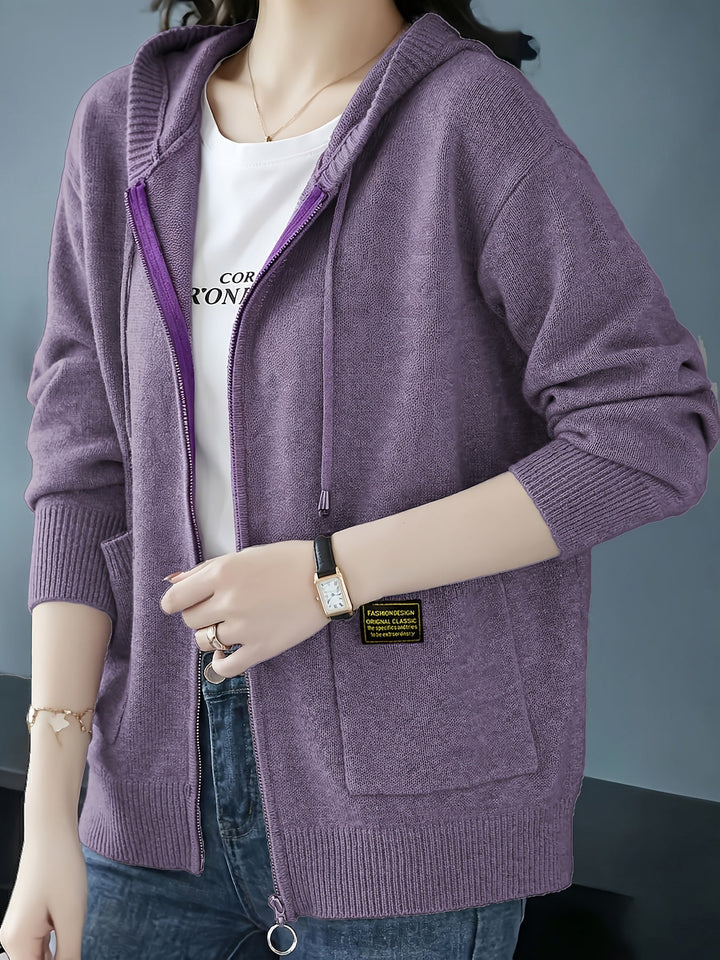 Rilena – Kapuzen-Strickjacke mit Kordelzug