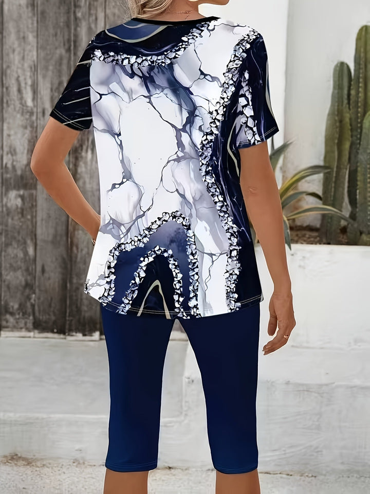 Anvina – Set aus Baumwollmischung mit geometrischem Druck