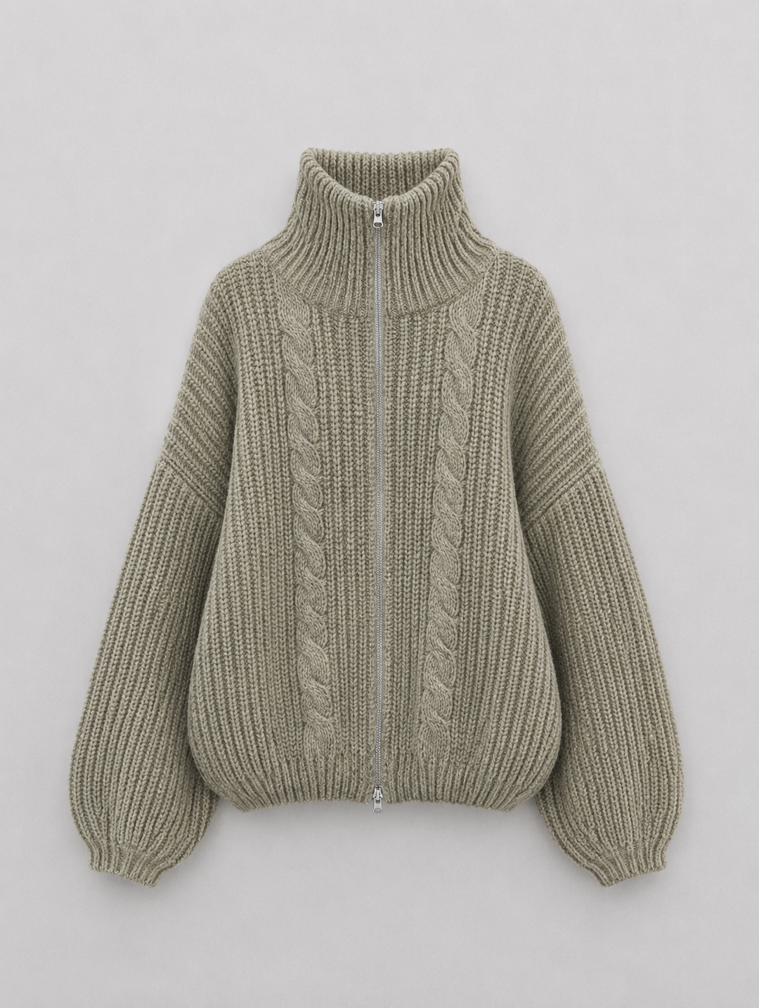Velira – Frontreißverschluss-Strickjacke