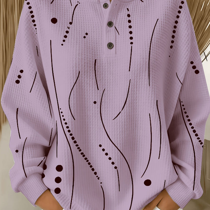 Calira – Gepunktetes Waffelstricktop