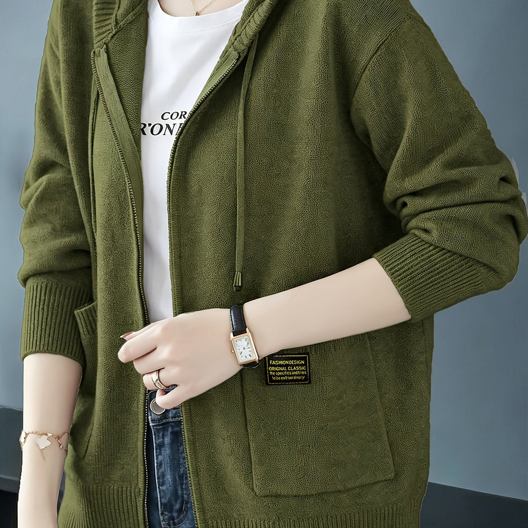Rilena – Kapuzen-Strickjacke mit Kordelzug