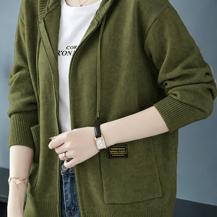 Rilena – Kapuzen-Strickjacke mit Kordelzug