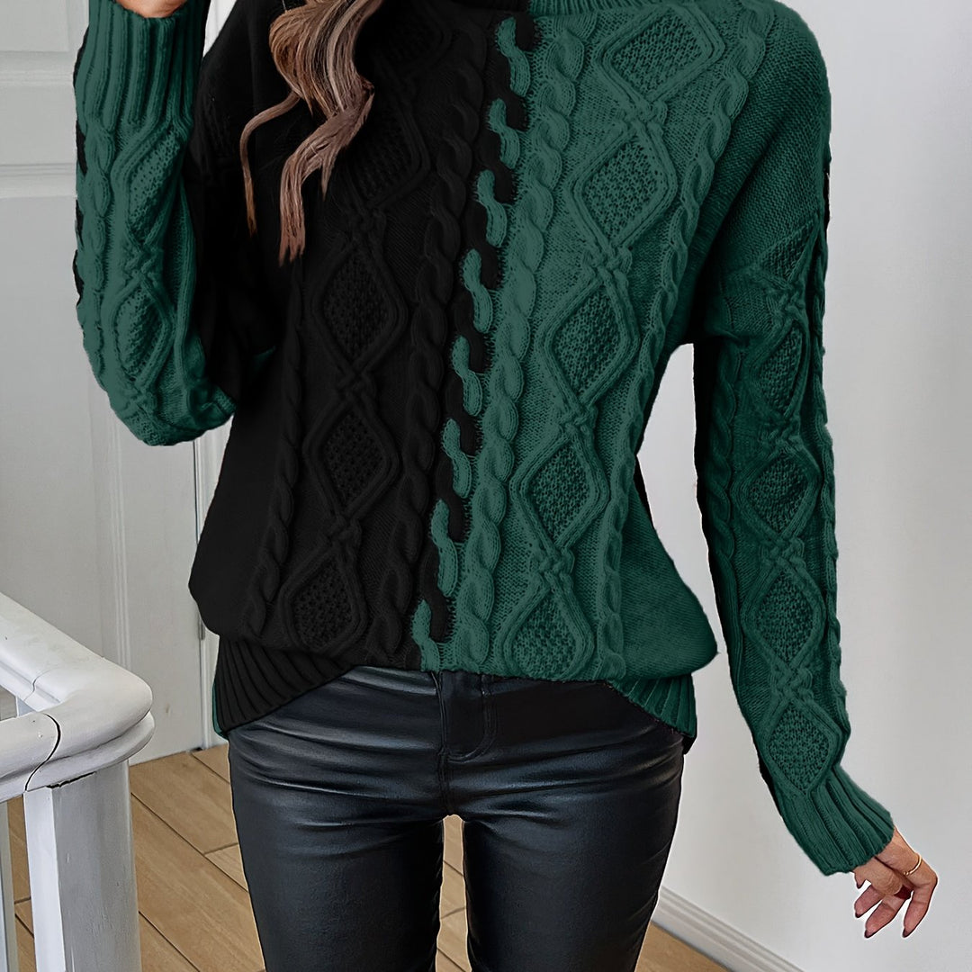 Nerise – vertikal gestreifte Strickbluse
