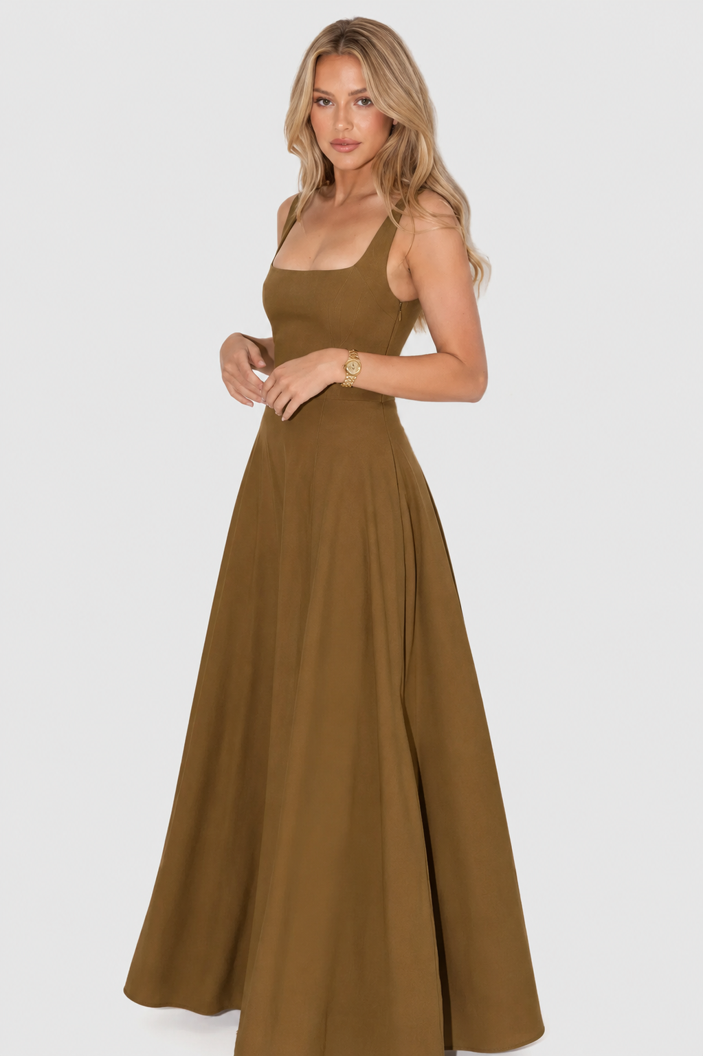 Kelara – Kleid mit quadratischem Ausschnitt