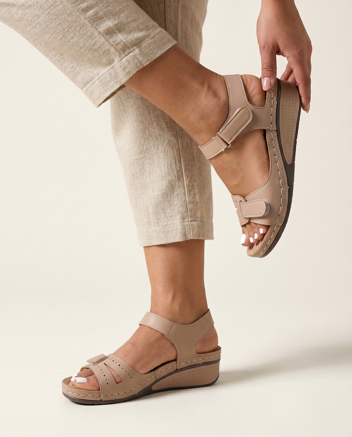 Fersenkappe Stretchtextil-Sandalen
