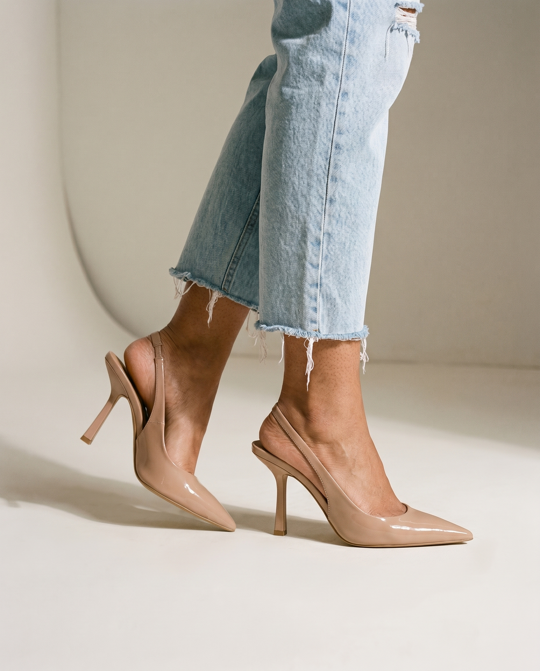 Slingback-Pumps mit Leoparden-Print