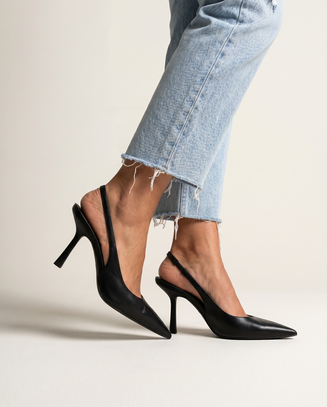 Slingback-Pumps mit Leoparden-Print