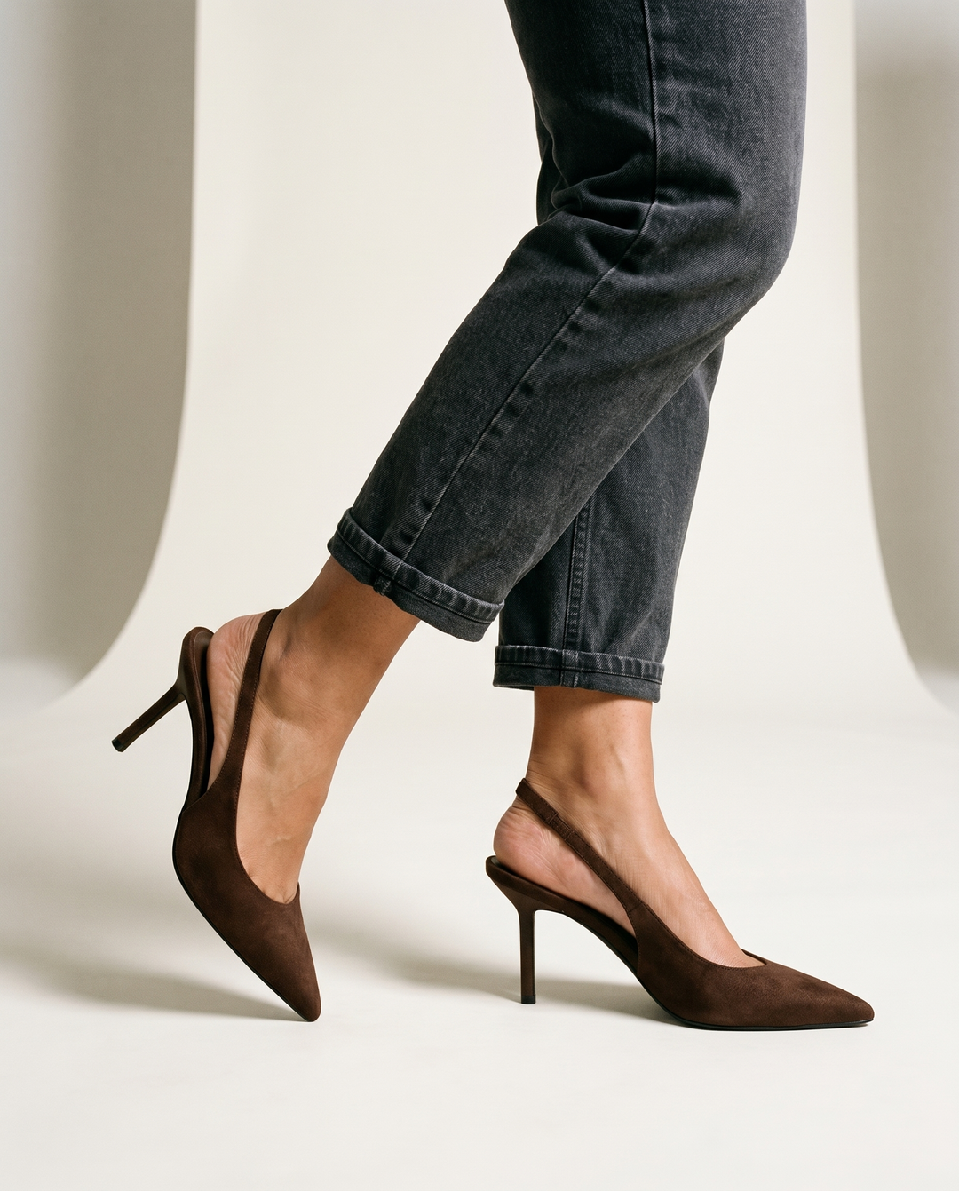 Slingback-Pumps mit Leoparden-Print