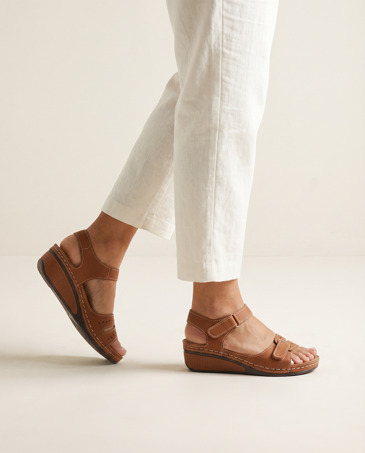 Fersenkappe Stretchtextil-Sandalen