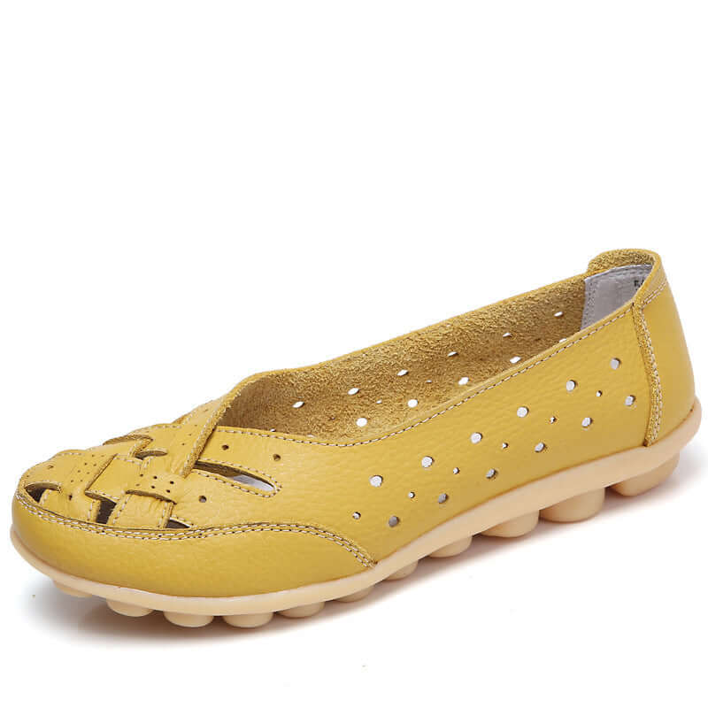Nevara – Leder-Slipper mit Gel-Dämpfungssohle