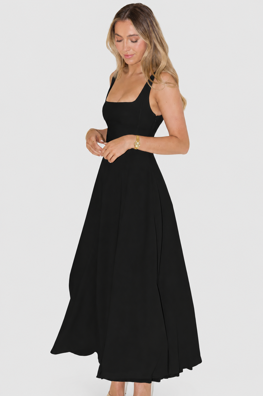 Kelara – Kleid mit quadratischem Ausschnitt