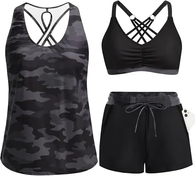 Rilena – Tankini-Set mit Taschen und Shorty