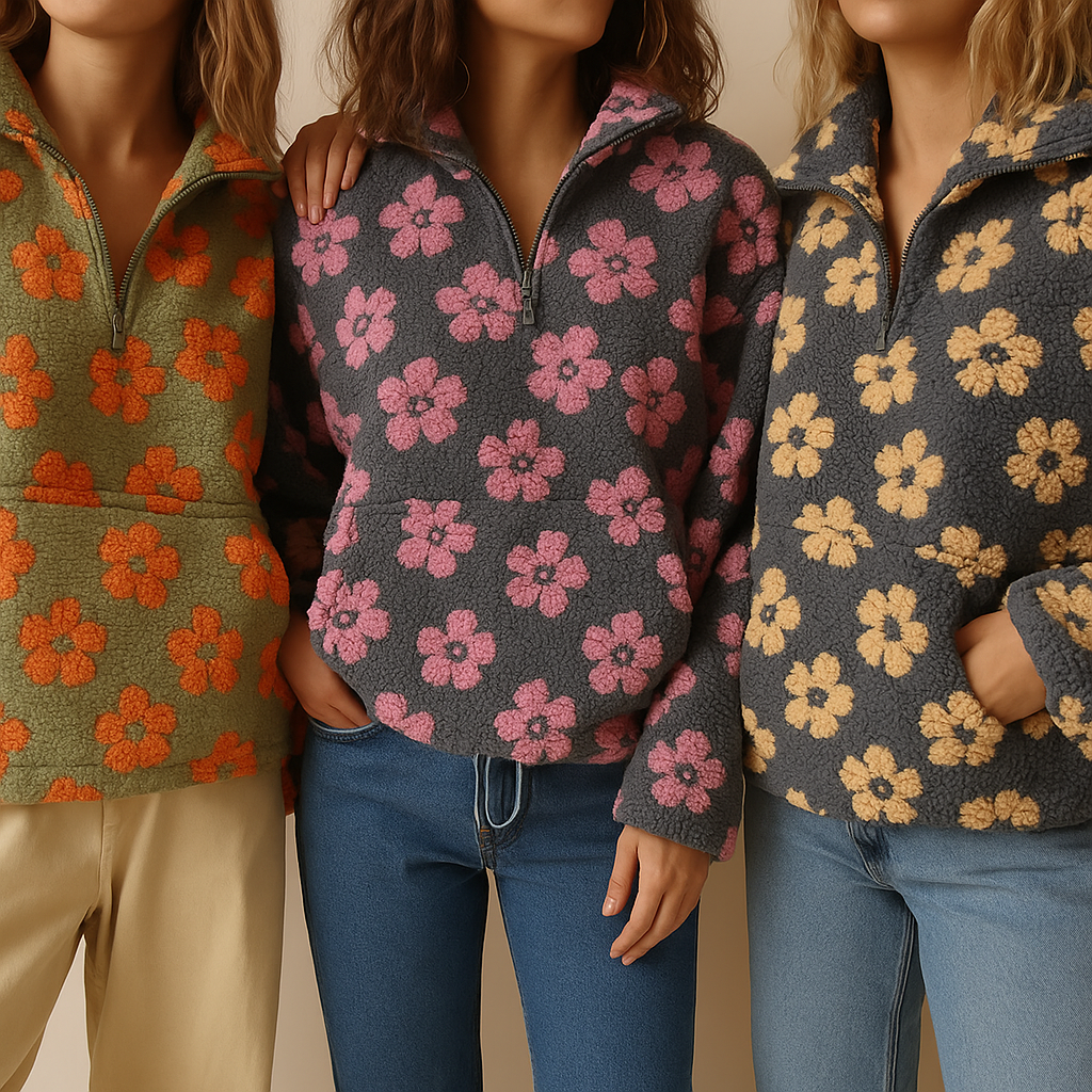 Avenli – floral bedruckter Fleecepullover