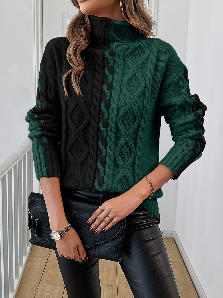 Nerise – vertikal gestreifte Strickbluse