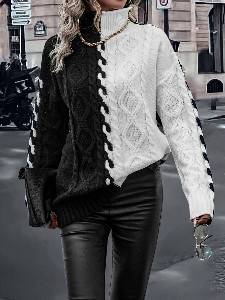 Vesina – Hochkragen-Strickpullover